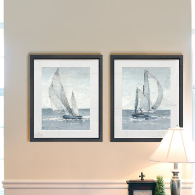 " Grey Seas " 2 - Pieces Painting Print