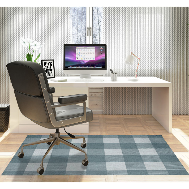 Tapis de chaise rectangulaire Chico, L 36 po x L 60 po, Ardoise