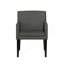 Ensemble de 2 chaises de salle à manger rembourrées en tissu gris anthracite, gris