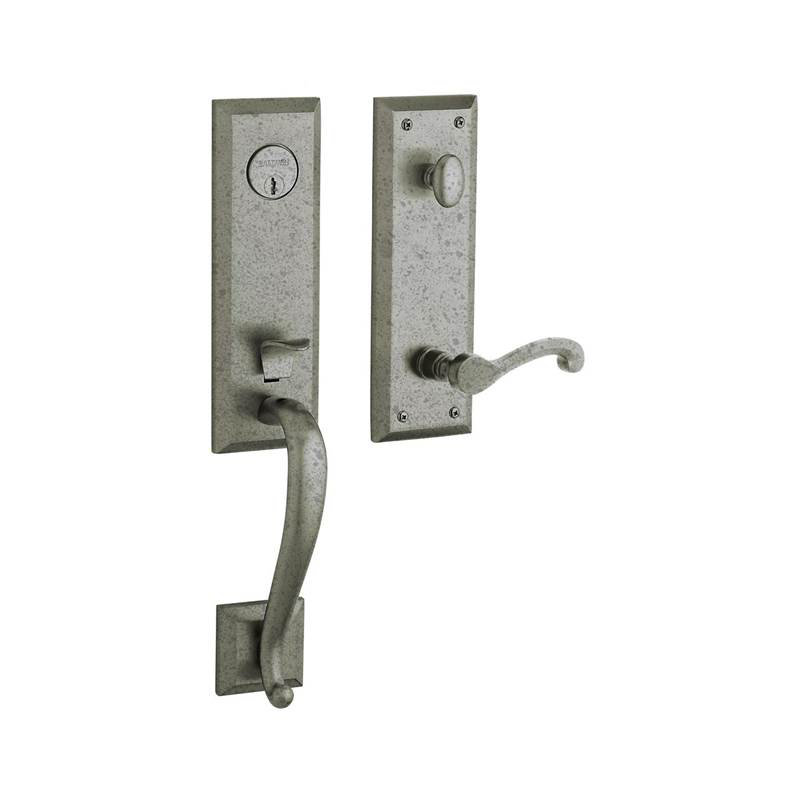 Stonegate Handleset with Deadbolt and Door Lever and Rosette, Right, Lifetime (PVD) Polished Brass, Yes