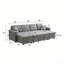 Ensemble de canapé-lit pliable multifonctionnel gris foncé avec dossier de rangement et cadre en bois massif
