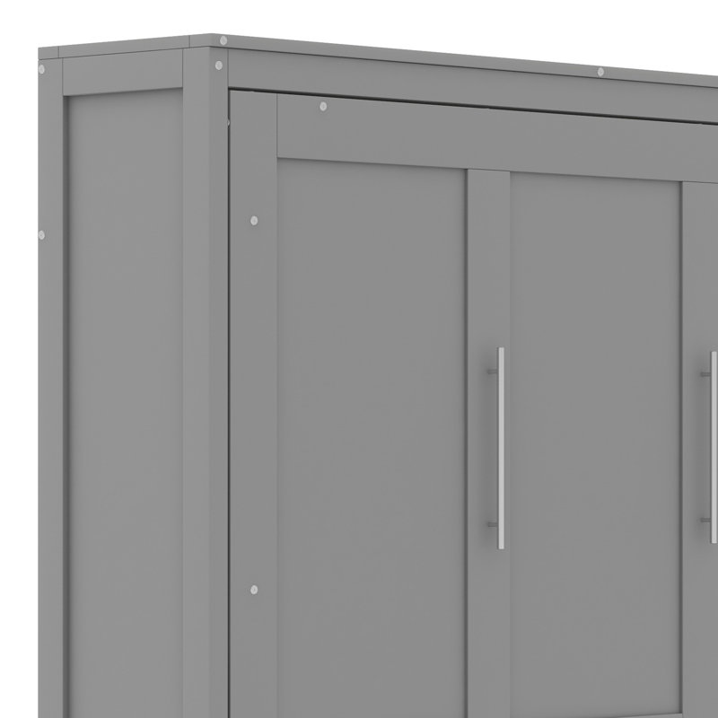 Lit escamotable avec tablettes Murphy, Gris