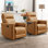 Fauteuil inclinable manuel pivotant et berçant de 31,5 po de largeur Kayelyn (ensemble de 2)