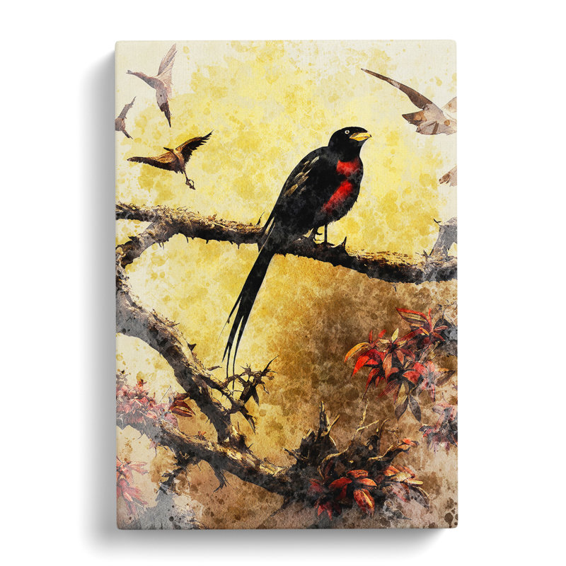 Vintage Bird No.2 - Wrapped Canvas, 76cm H x 50cm W x 3cm D
