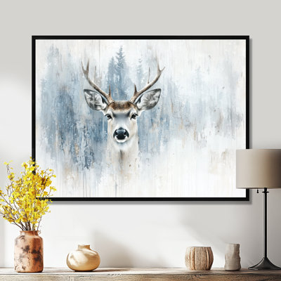 Minimal Deer In The Mist II - Deer, impression d'art mural
