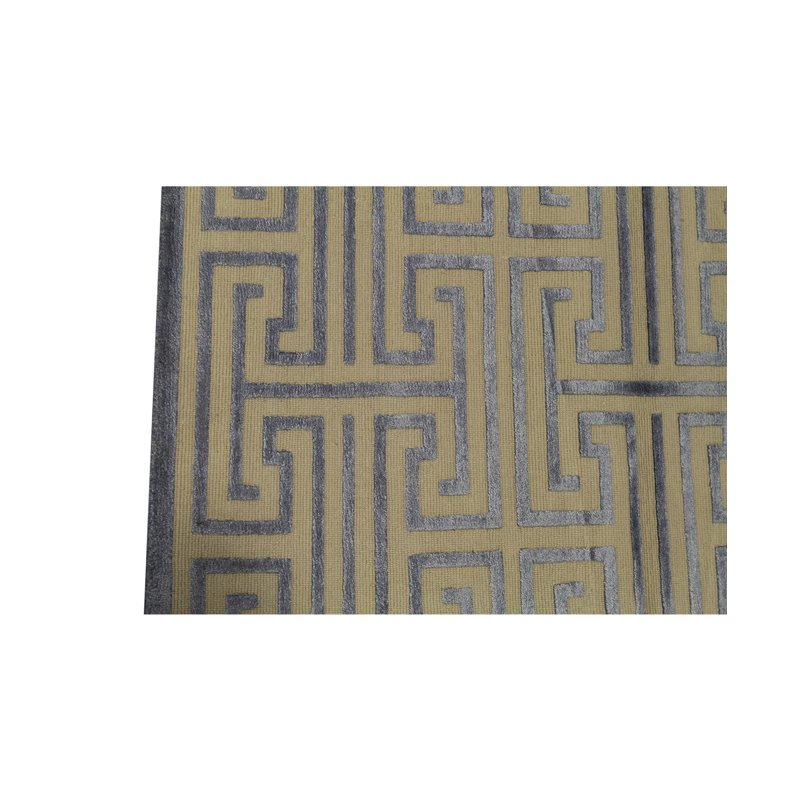 Hand Knotted Cotton Geometric Area Rug