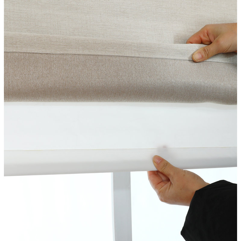 Store romain sans cordon en chenille occultant, Avoine, L 30 po x L 64 po