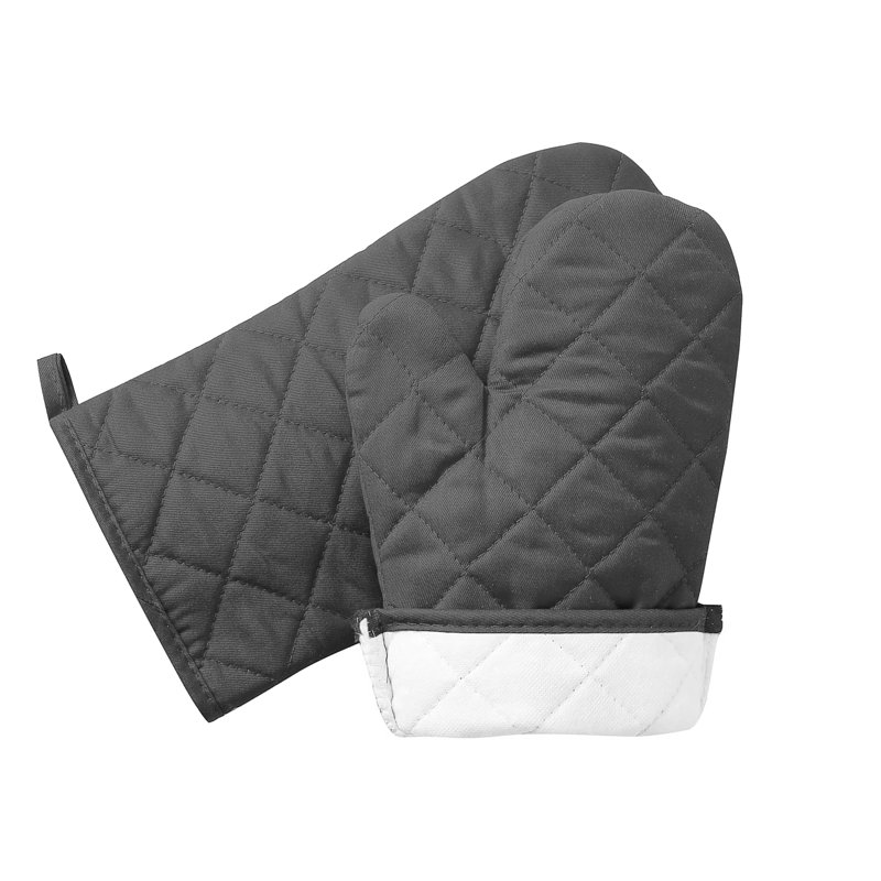 Home Mart Goods Polyester Oven Mitt Set, Gray