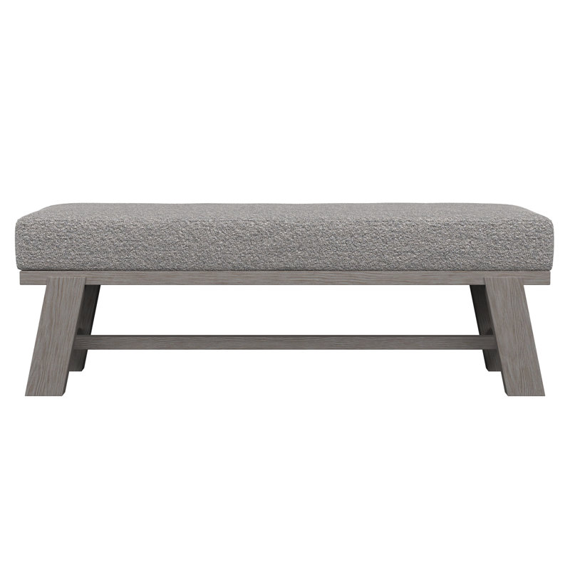 Trianon 56'' Dark Gray Contemporary Upholstered Bench