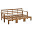 Garden Bench with Cushion ISOLELLO 190 cm Adjustable Certified Acacia Wood Brown