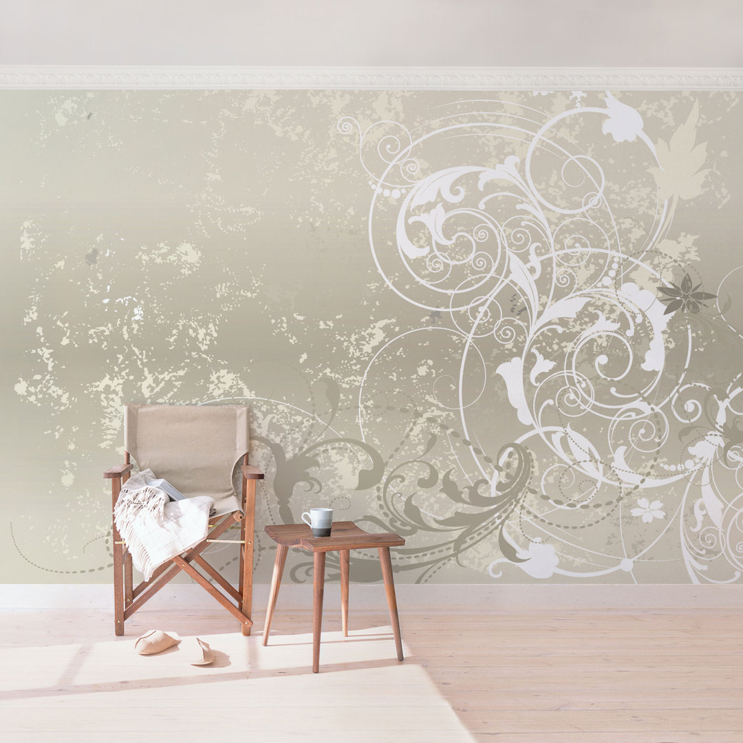 Pearl Ornamental 3.84m x 255cm Semi-Gloss Wallpaper Roll