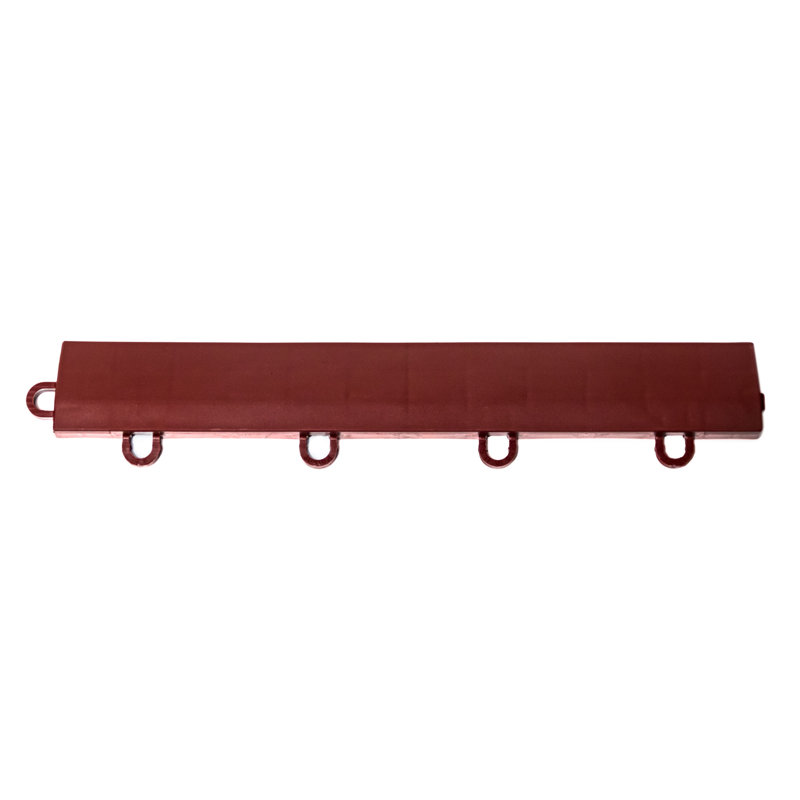 Garniture de plancher encastrée en plastique 12" x 1,75" en rouge brique, Rouge brique