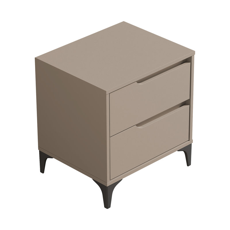 Table de chevet 2 tiroirs 20 po Norcross, Beige