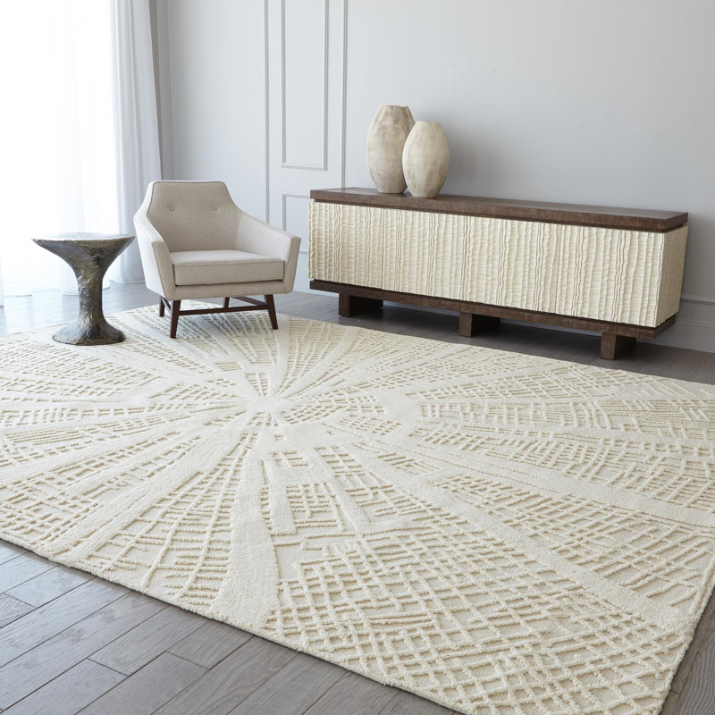Tapis Vortex - ivoire / ivoire, Rectangle 9 pi x 12 pi