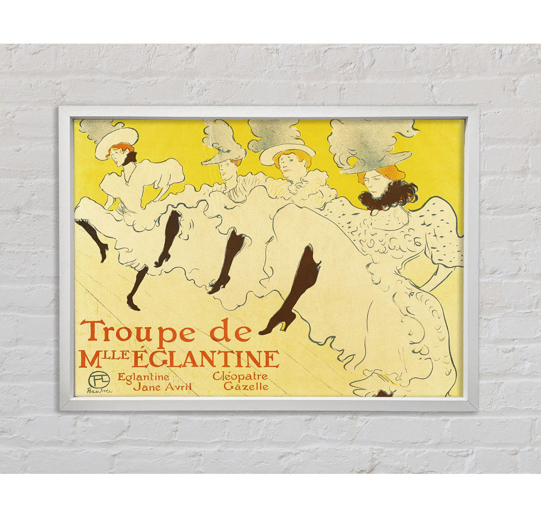 Toulouse Lautrec La Troup De Mlle Elegant Poster 1895 - Bilderrahmen Kunstdrucke auf Leinwand