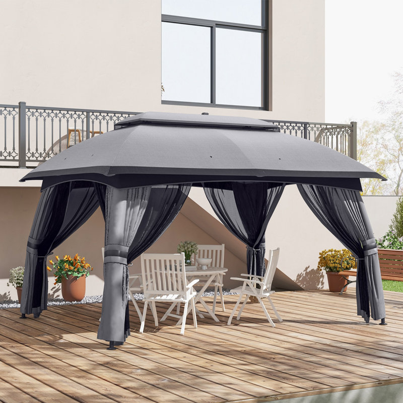 10' x 13' Patio Gazebo, Gray
