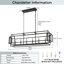 Industrial 6-Light Geometric Linear Pendant Light, Metal Chandelier For Kitchen Island And Dining Room