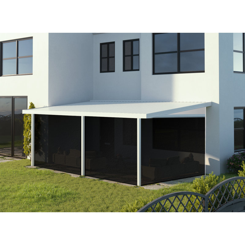 LifeRoom OPTIMA Slope Patio Awning in White, 108" H x 192" W x 144" D