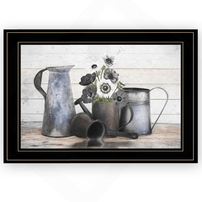 "Floral Farmhouse I" by Robin-Lee Vieira, Ready to Hang Framed Print