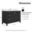 Meuble-lavabo simple 48 po avec comptoir en pierre reconstituée avec lavabo-106948941
