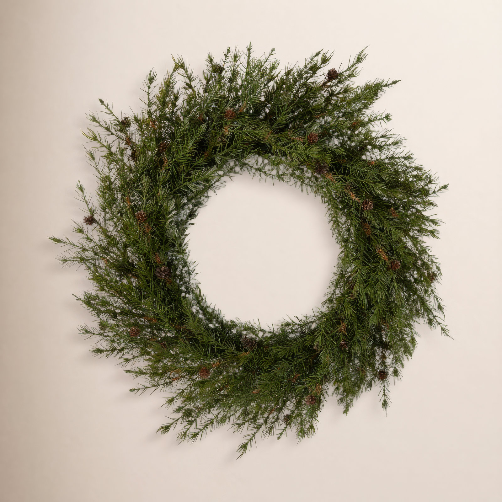 26.5" Artificial Cedar Pinecone Christmas Wreath, Green