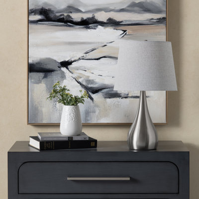 Set Of 2 Metal Table Lamps With Shade