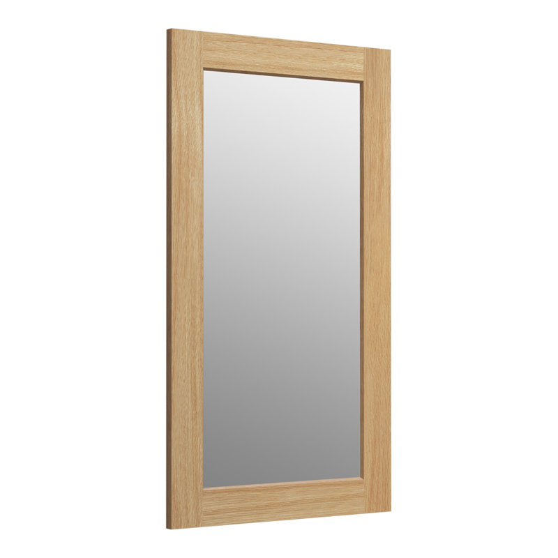 Poplin/Marabou Bathroom/Vanity Mirror, Khaki White Oak