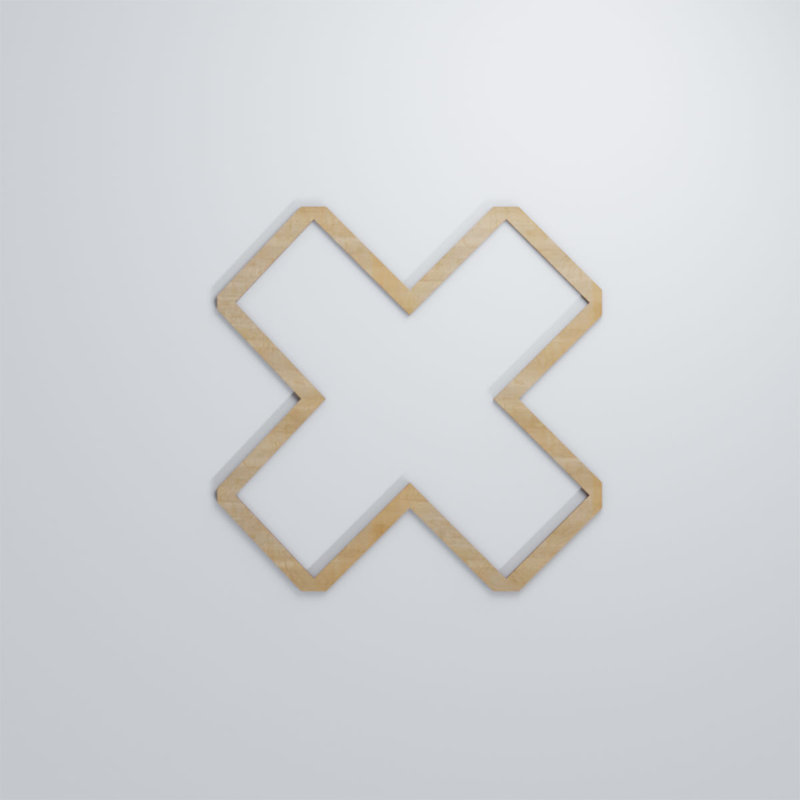 Panneaux muraux décoratifs en bois Fowler, Hickory, H 15 3/8 po x l 15 3/8 po x P 1/4 po