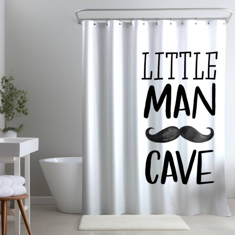 Shower Curtain QU18 – Polyester Shower Curtain, Dye Sublimation Print, 71" W × 74" L
