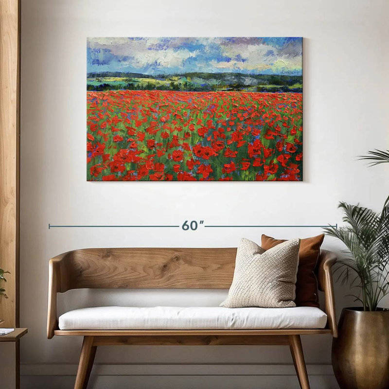 Coquelicot Alvord, H 30 po x l 45 po
