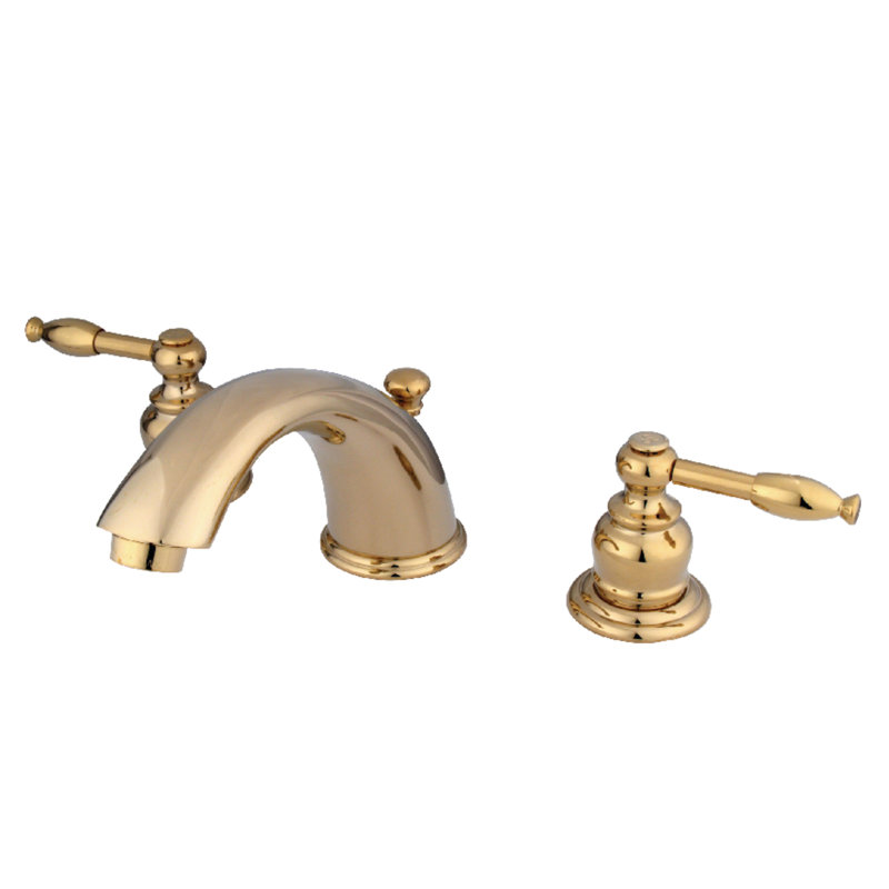 Magellan Widespread Bathroom Faucet with Drain Assembly, Polished Brass