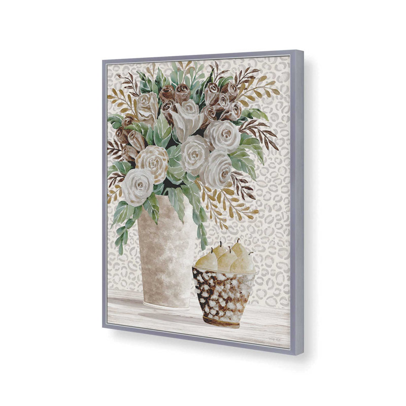 «Tranquil Beauty I» par Cindy Jacobs, reproduction d'art, L 24 po x H 32 po, Argent, Impression encadrée
