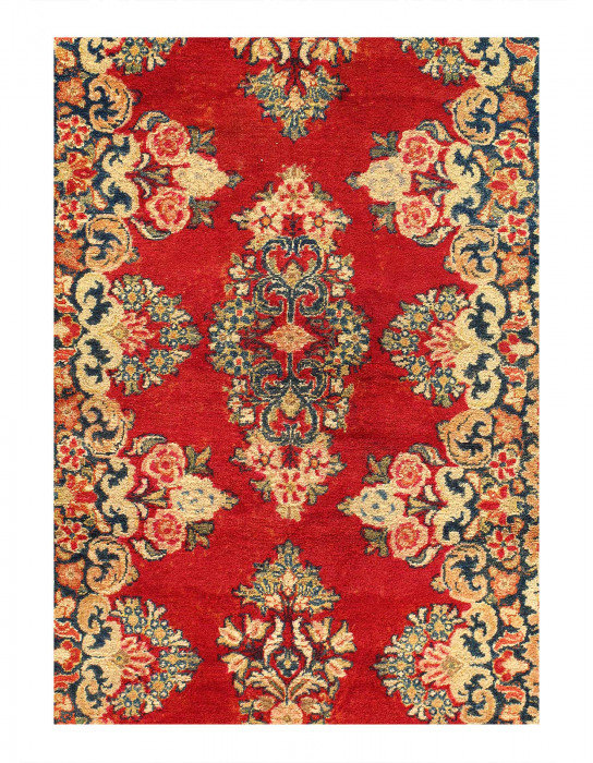 Persian Hand Knotted Antique sarouk Runner 2'6'' X 11'