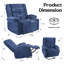 Fauteuil inclinable Power Lift avec massage et chaleur pour personnes âgées, ports USB et porte-gobelets