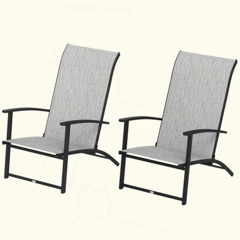 Ensemble de 2 chaises d'extérieur pliantes