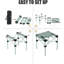Aluminium léger et stable Table pliante carrée à roulettes avec sac de transport pour camping-129890483