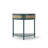 Half Moon Design End Table with Sliding Rattan Door-1727519330