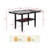 Emerson Charcoal Lava 60" Rectangular Cultered Marble Counter Height Table 