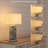 Pompano - 28" Polyresin Coastal Fish Table Lamp - Set of 2 - Blue, White, Natural