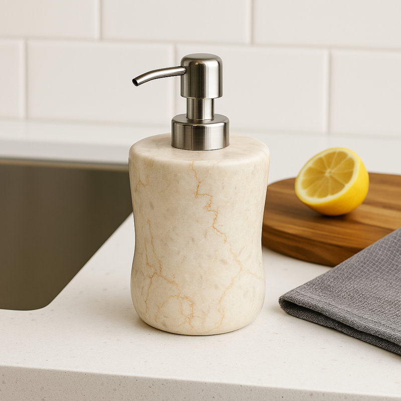 Distributeur de savon en marbre naturel Degarmo