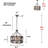 5-Light Industrial Drum Chandelier with Wood Accents