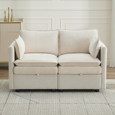 Canapé modulaire avec rangement 55,4 po