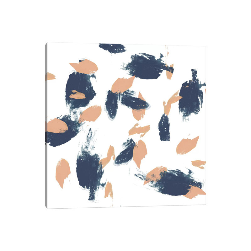 Blueberry & Peach Strokes II 1 Piece Wrapped Canvas Painting, 93.98 cm H x 93.98 cm W x 3.175 cm D