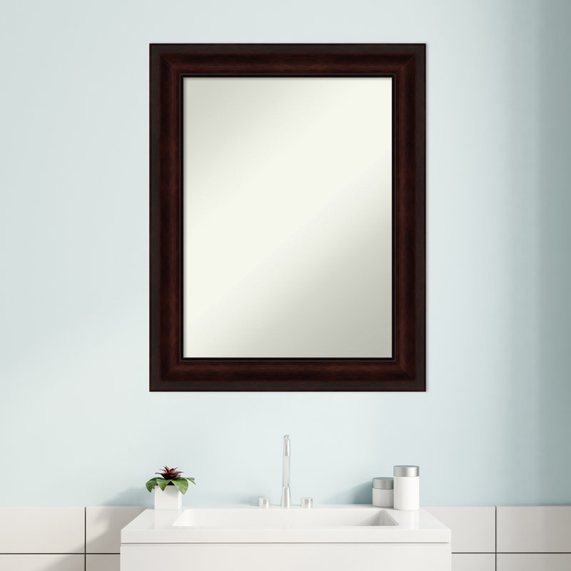 Miroir de salle de bain brun, 29 po x 23 po