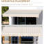 Auvent de jardin 12 pi x 10 pi - Protégé, manivelle manuelle, tissu 280G / M, structure en aluminium, abat-jour rétractable beige et blanc pour terrasse, balcon