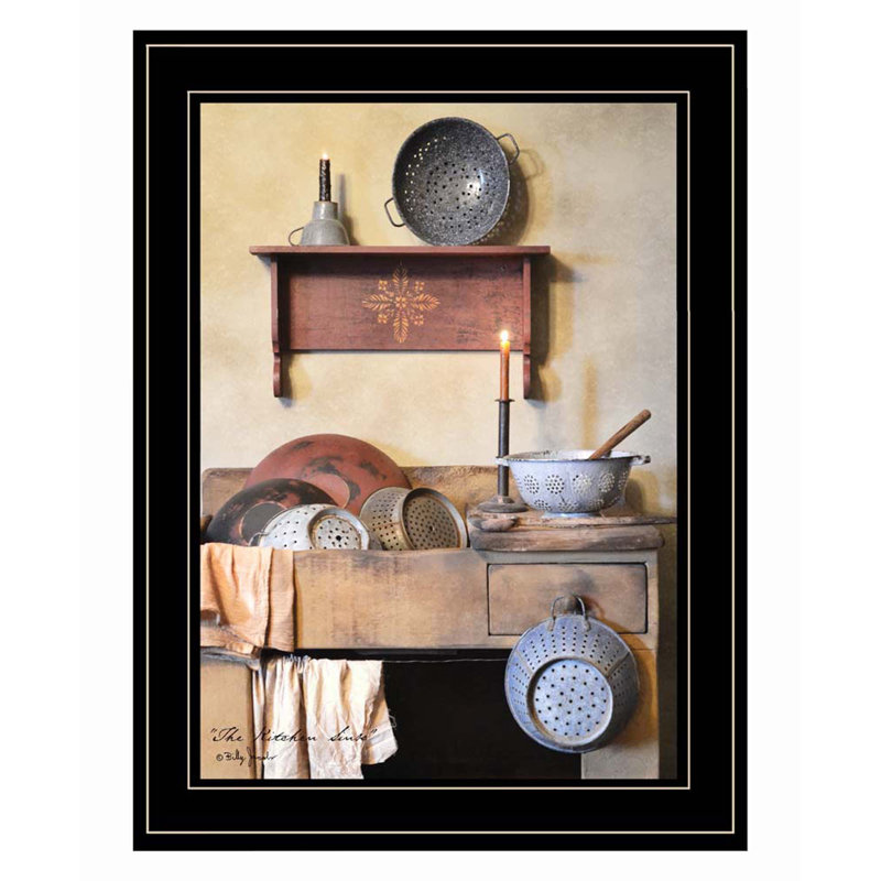 «The Kitchen Sink» par Billy Jacobs - Peinture à cadre unique, H 19 po x l 15 po x P 1 po, Noir