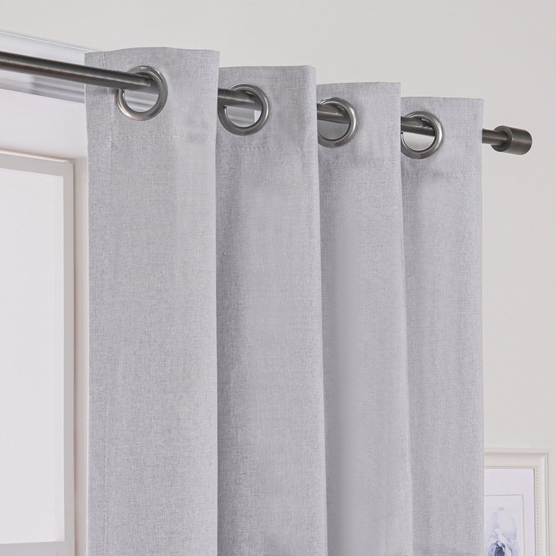 Leach Blackout Curtain Panel Pair, 52" x 108", Light Gray