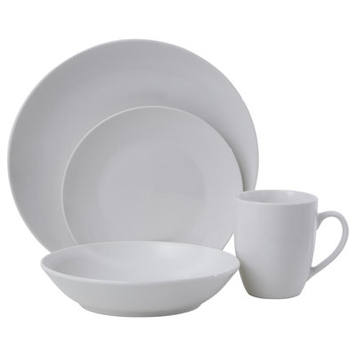 Kristleifur 16 Piece Porcelain China Dinnerware Set - Service for 4