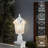 17 Inch Aluminum Vintage Water Glass Post Lantern Head White Finish
