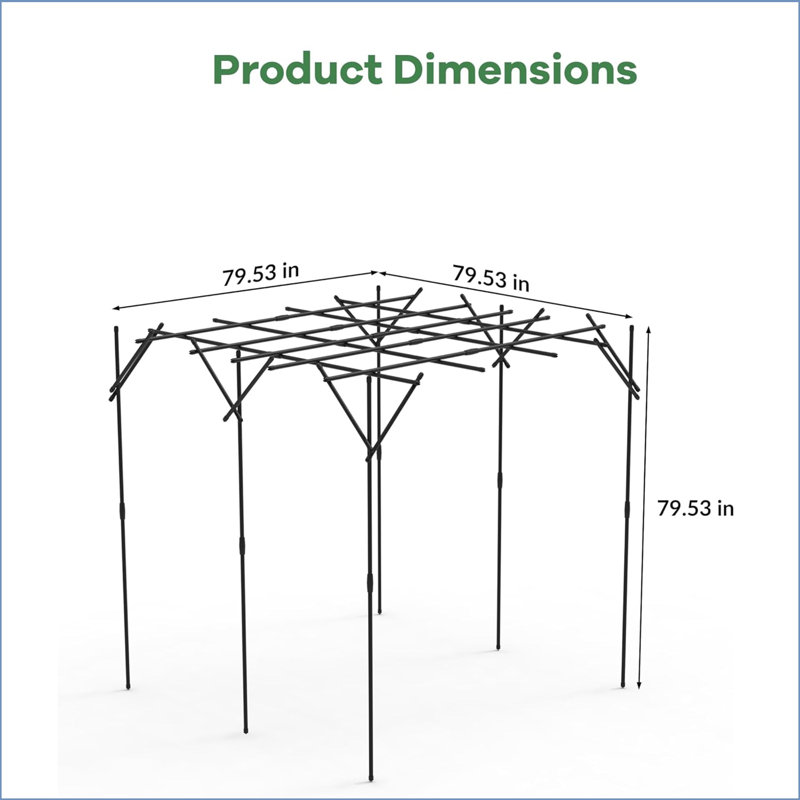 202cm H x 202cm W Metal Expanding